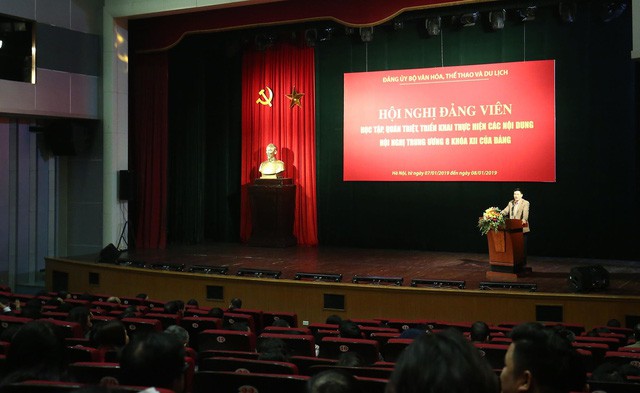 Đảng ủy Bộ VHTTDL tổ chức Hội nghị quán triệt các nội dung Hội nghị lần thứ 8 BCH Trung ương Đảng khóa XII - Ảnh 1.