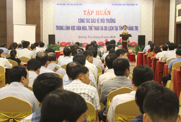 Tập huấn công tác bảo vệ môi trường trong lĩnh vực VHTTDL tại Quảng Trị - Ảnh 1.