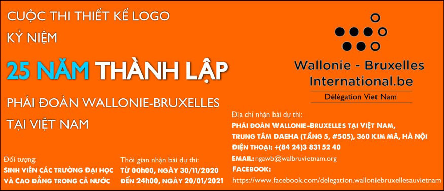 Cuộc thi thiết kế logo kỷ niệm 25 năm thành lập phái đoàn Wallonie - Bruxelles tại Việt Nam - Ảnh 2.