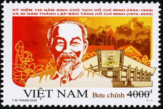 Phát hành đặc biệt bộ tem Kỷ niệm 130 năm sinh Chủ tịch Hồ Chí Minh - Ảnh 1.