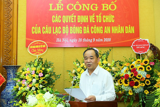 Thiếu tướng Lê Vân được bổ nhiệm giữ chức Chủ tịch Câu lạc bộ Bóng đá Công an nhân dân - Ảnh 2.