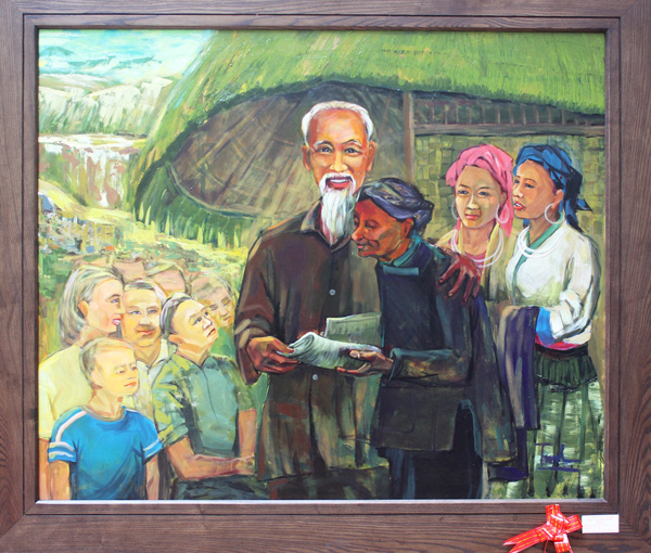 Lào Cai: Khai mạc Triển lãm tranh mỹ thuật – tranh cổ động chào mừng Đại hội Đảng bộ tỉnh lần thứ XVI - Ảnh 1.
