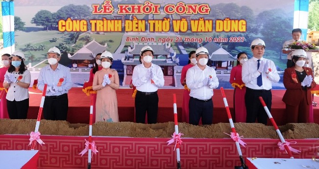 Bình Định: Khởi công xây dựng Đền thờ Võ Văn Dũng - Ảnh 1.