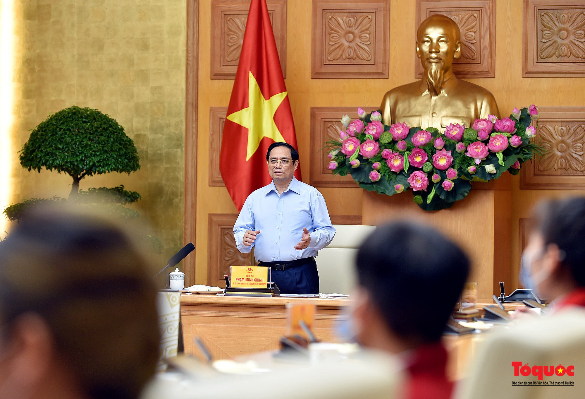 Chùm ảnh: Thủ tướng Phạm Minh Chính gặp mặt đoàn thể thao Việt Nam tham dự Olympic Tokyo 2020 - Ảnh 3.
