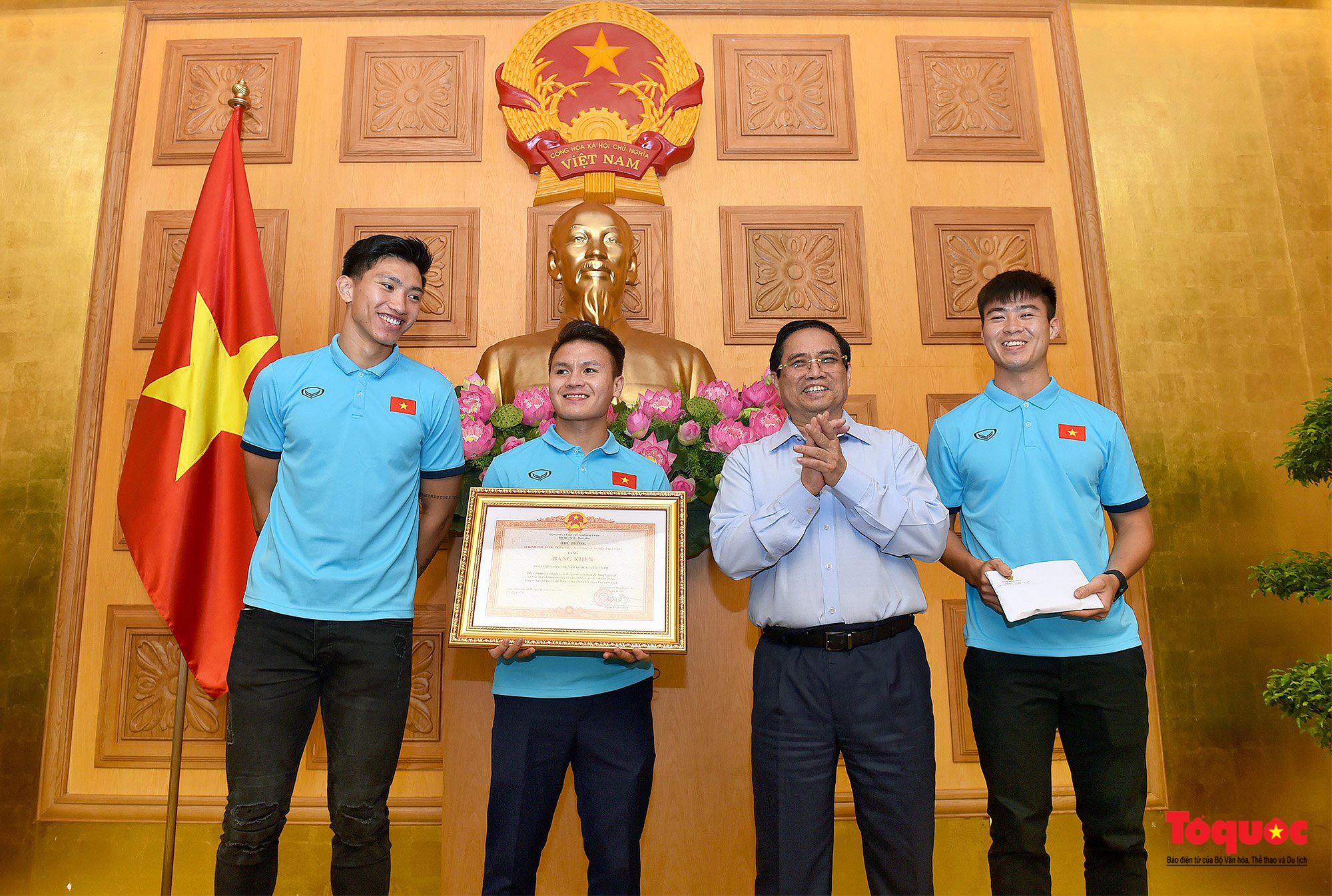 Chùm ảnh: Thủ tướng Phạm Minh Chính gặp mặt đoàn thể thao Việt Nam tham dự Olympic Tokyo 2020 - Ảnh 8.