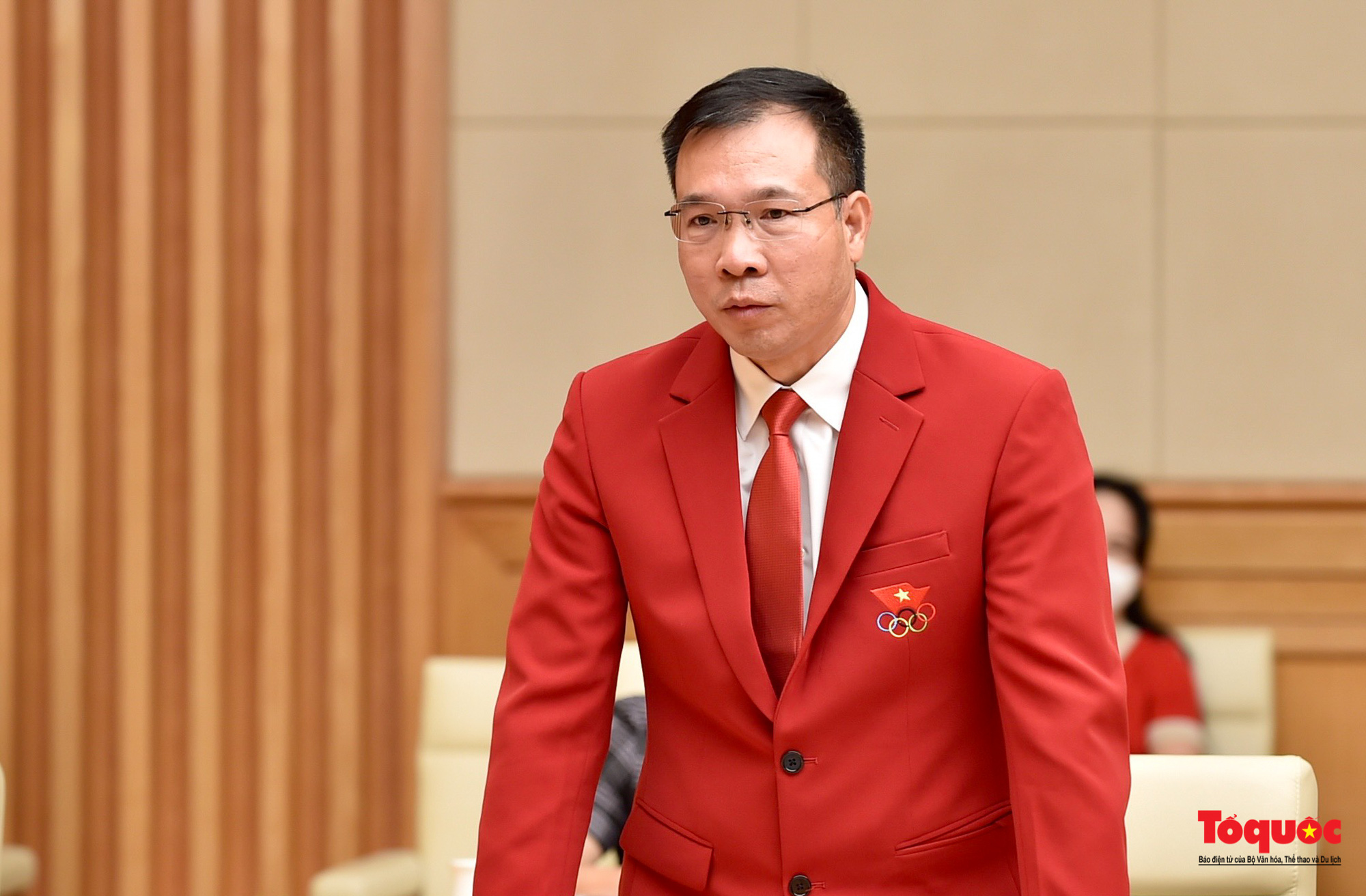 Chùm ảnh: Thủ tướng Phạm Minh Chính gặp mặt đoàn thể thao Việt Nam tham dự Olympic Tokyo 2020 - Ảnh 6.