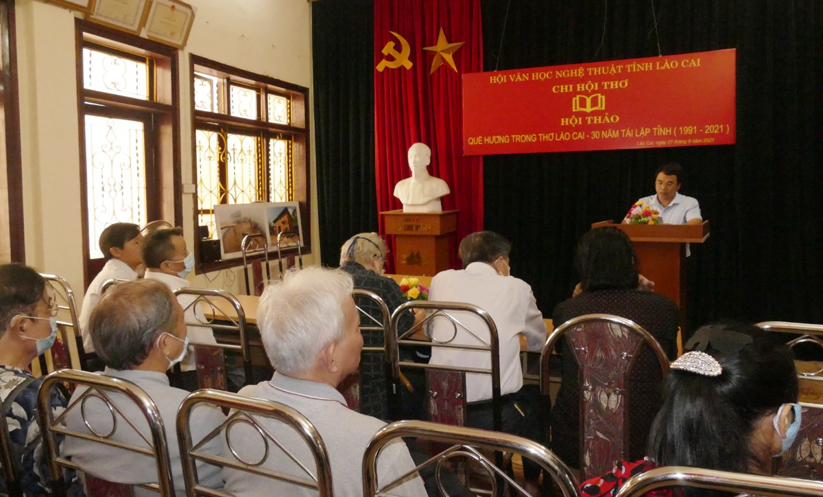 Hội thảo “Quê hương trong thơ Lào Cai – 30 năm tái lập tỉnh (1991 - 2021)&quot; - Ảnh 1.