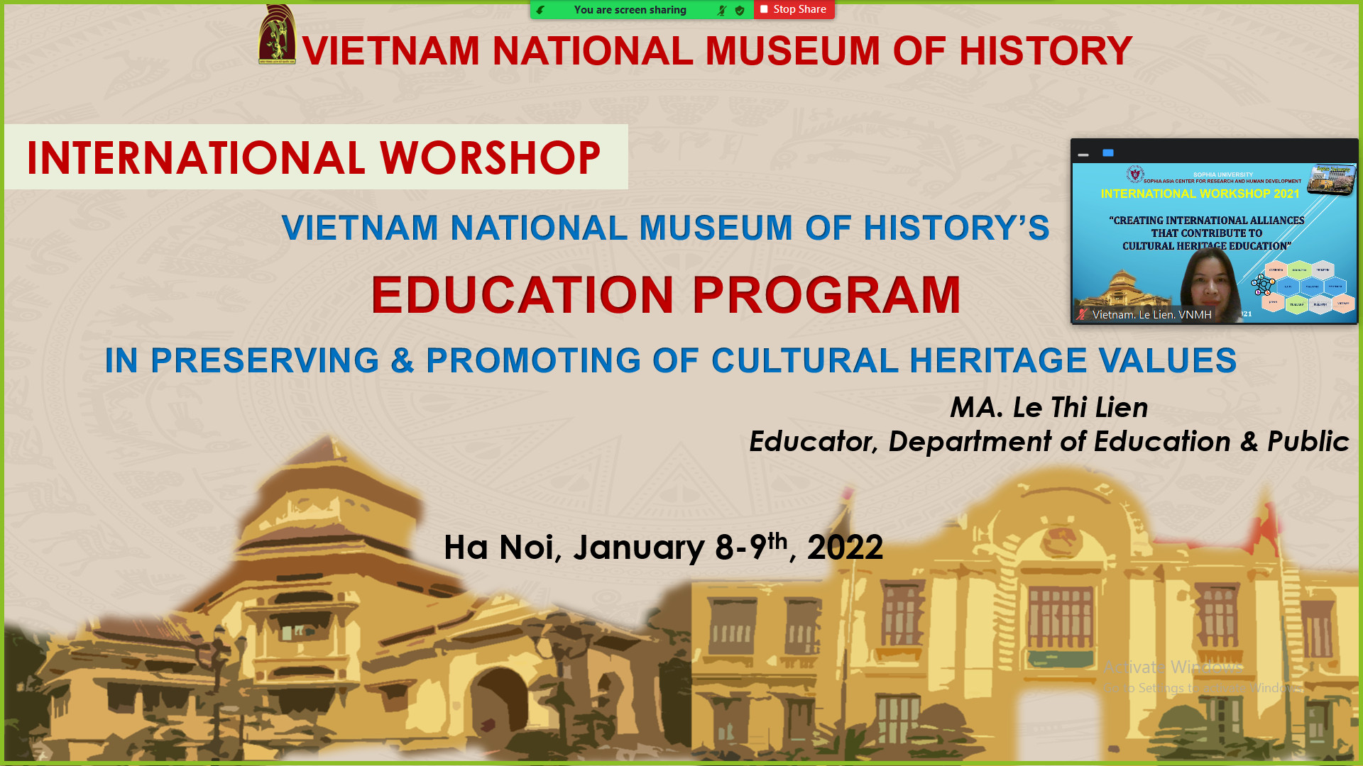 Bảo tàng Lịch sử quốc gia tham dự Hội thảo quốc tế “Giáo dục Di sản Văn hóa ASEAN 2021” - Ảnh 2.