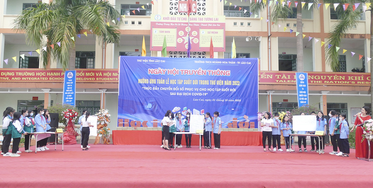 Lào Cai: Ngày hội truyền thông hưởng ứng Tuần lễ học tập suốt đời trong thư viện năm 2022 - Ảnh 2.