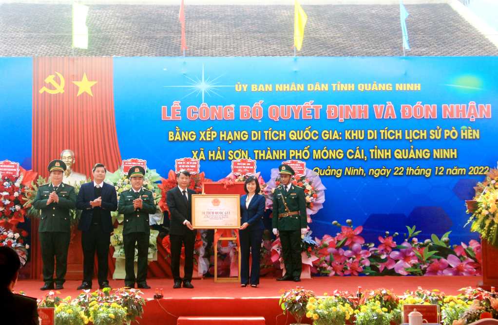 Quảng Ninh: Lễ công bố quyết định và đón nhận Bằng xếp hạng quốc gia Khu di tích lịch sử Pò Hèn - Ảnh 2.