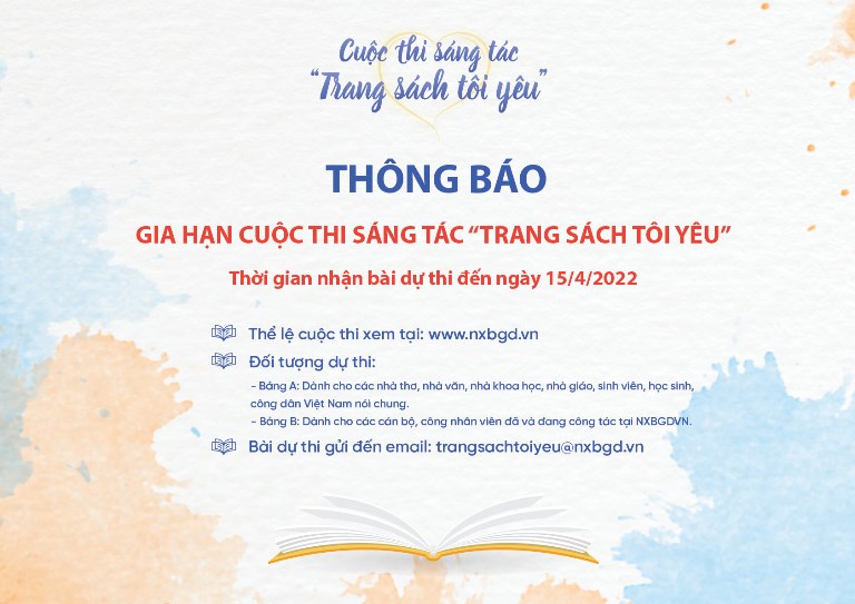 Gia hạn thời gian nhận bài dự thi cuộc thi sáng tác &quot;Trang sách tôi yêu&quot; - Ảnh 1.