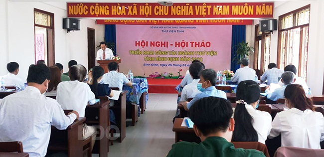 Bình Định: Hội nghị - hội thảo triển khai công tác ngành thư viện tỉnh năm 2022 - Ảnh 1.