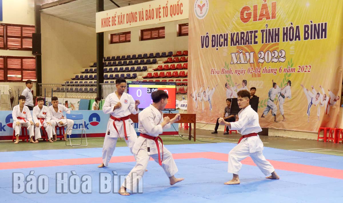 Giải Vô địch Karate tỉnh Hòa Bình năm 2022 - Ảnh 1.