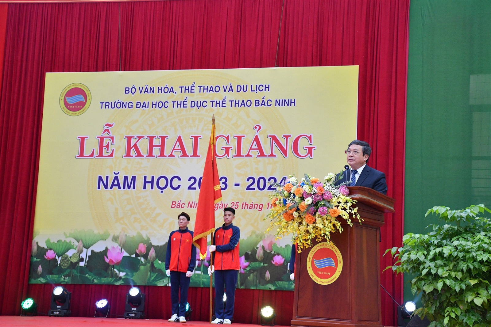 Trường Đại học Thể dục thể thao Bắc Ninh khai giảng năm học 2023-2024 - Ảnh 3.
