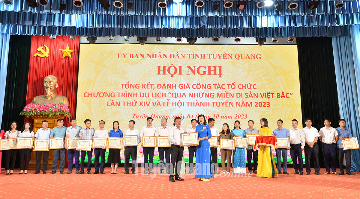 Hội nghị đánh giá công tác tổ chức Chương trình du lịch “Qua những miền di sản Việt Bắc” lần thứ XIV và Lễ hội Thành Tuyên năm 2023 - Ảnh 3.