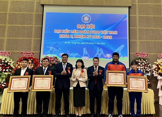 Ông Nguyễn Mạnh Hùng tái đắc cử Chủ tịch Liên đoàn Judo Việt Nam nhiệm kỳ V - Ảnh 2.