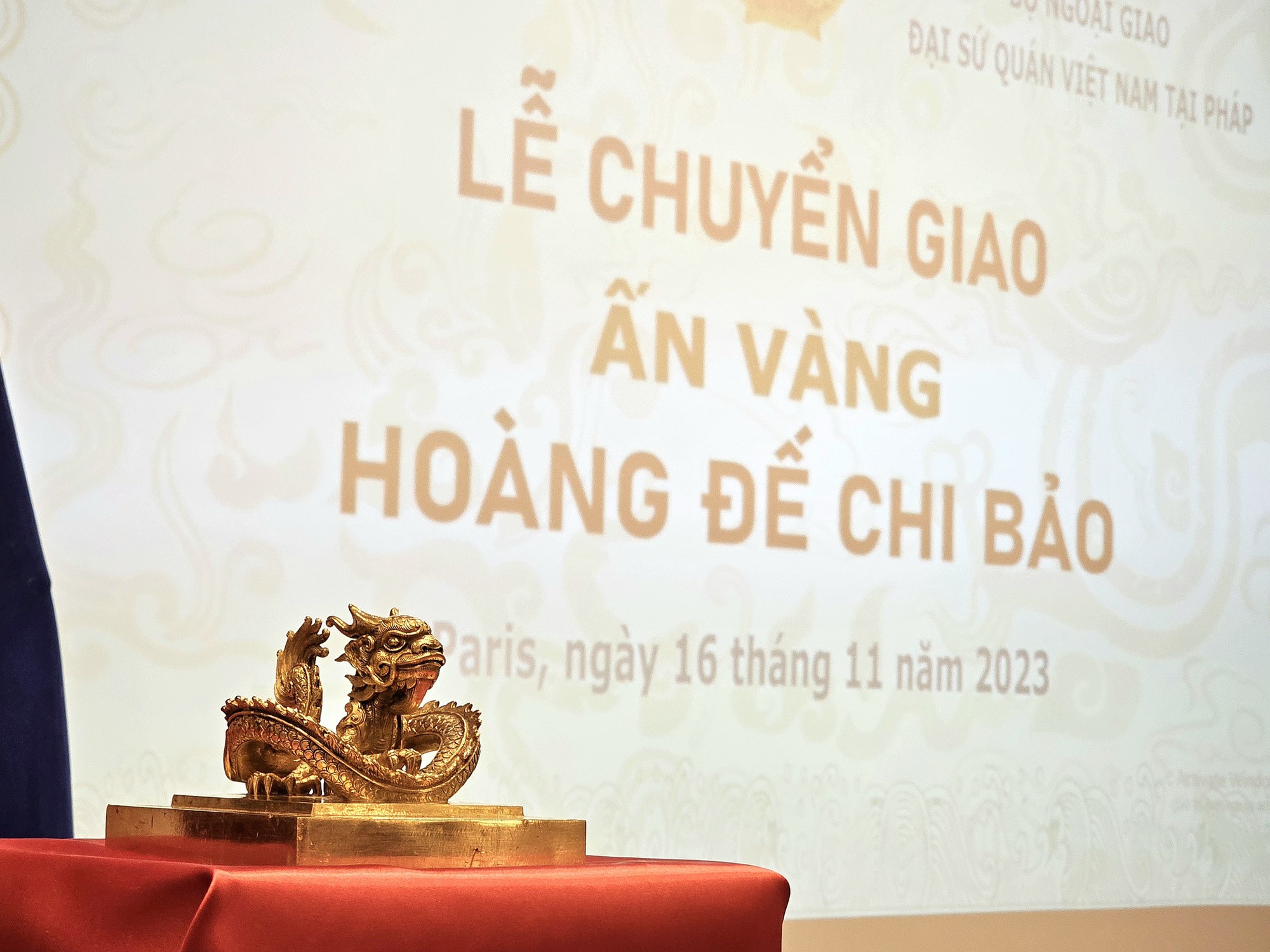 Chuyển giao Ấn vàng &quot;Hoàng đế chi bảo&quot; từ Pháp về Việt Nam - Ảnh 2.