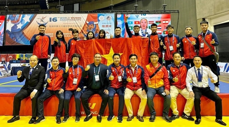 Đội tuyển Wushu Việt Nam giành 5 HCV tại giải vô địch thế giới - Ảnh 1.
