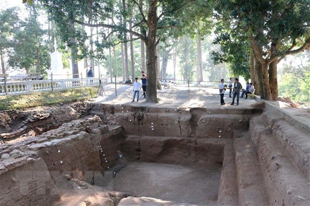 Thăm dò khảo cổ tại di tích Néang Son, tỉnh An Giang - Ảnh 1.