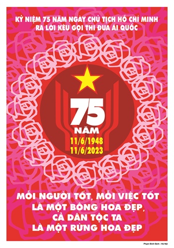 Phát hành bộ tranh cổ động tuyên truyền kỷ niệm 75 năm Ngày Chủ tịch Hồ Chí Minh ra Lời kêu gọi &quot;Thi đua ái quốc&quot; - Ảnh 2.