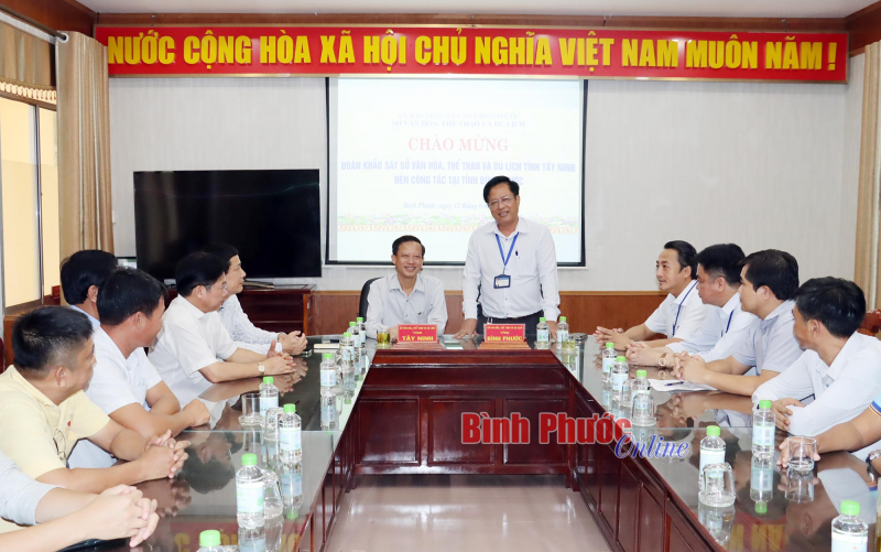 Tây Ninh khảo sát các điểm đến, dịch vụ du lịch của Bình Phước - Ảnh 1.