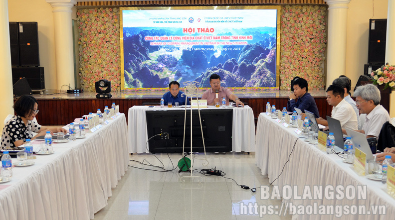 Lạng Sơn: Hội thảo công tác quản lý công viên địa chất ở Việt Nam trong tình hình mới - Ảnh 1.
