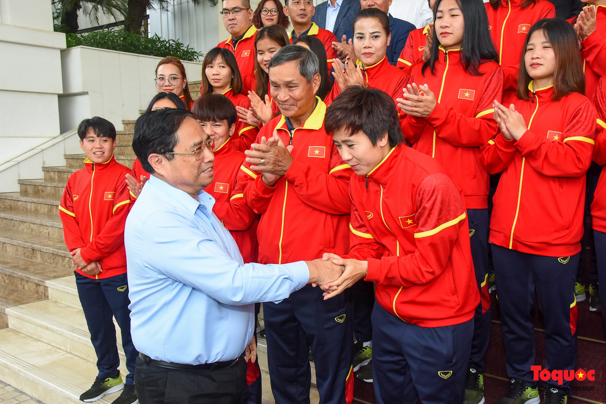 Chùm ảnh: Thủ tướng Phạm Minh Chính gặp mặt, biểu dương Đội tuyển bóng đá nữ Quốc gia Việt Nam - Ảnh 12.