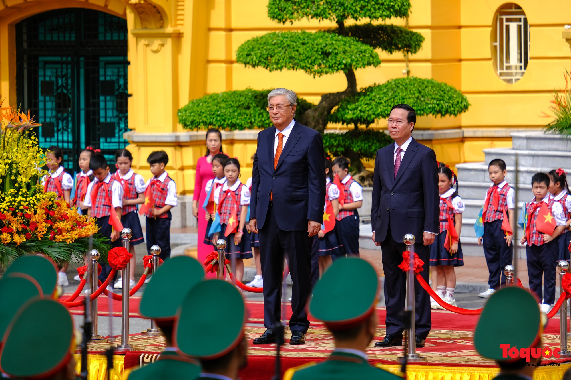 Chủ tịch nước chủ trì lễ đón Tổng thống Kazakhstan - Ảnh 5.