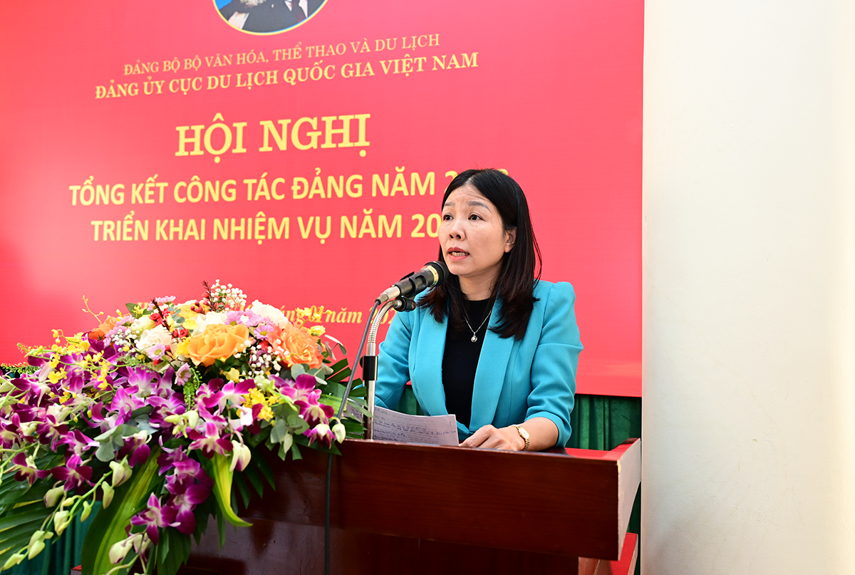Đảng ủy Cục Du lịch Quốc gia Việt Nam tổ chức Hội nghị tổng kết công tác Đảng năm 2023, triển khai nhiệm vụ năm 2024 - Ảnh 5.