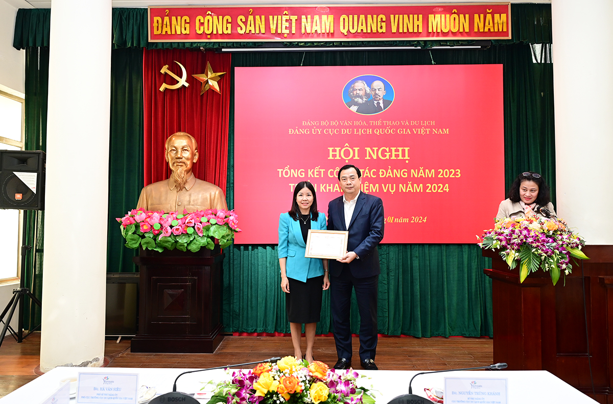 Đảng ủy Cục Du lịch Quốc gia Việt Nam tổ chức Hội nghị tổng kết công tác Đảng năm 2023, triển khai nhiệm vụ năm 2024 - Ảnh 8.