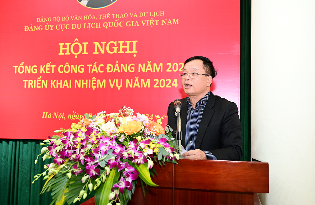 Đảng ủy Cục Du lịch Quốc gia Việt Nam tổ chức Hội nghị tổng kết công tác Đảng năm 2023, triển khai nhiệm vụ năm 2024 - Ảnh 3.