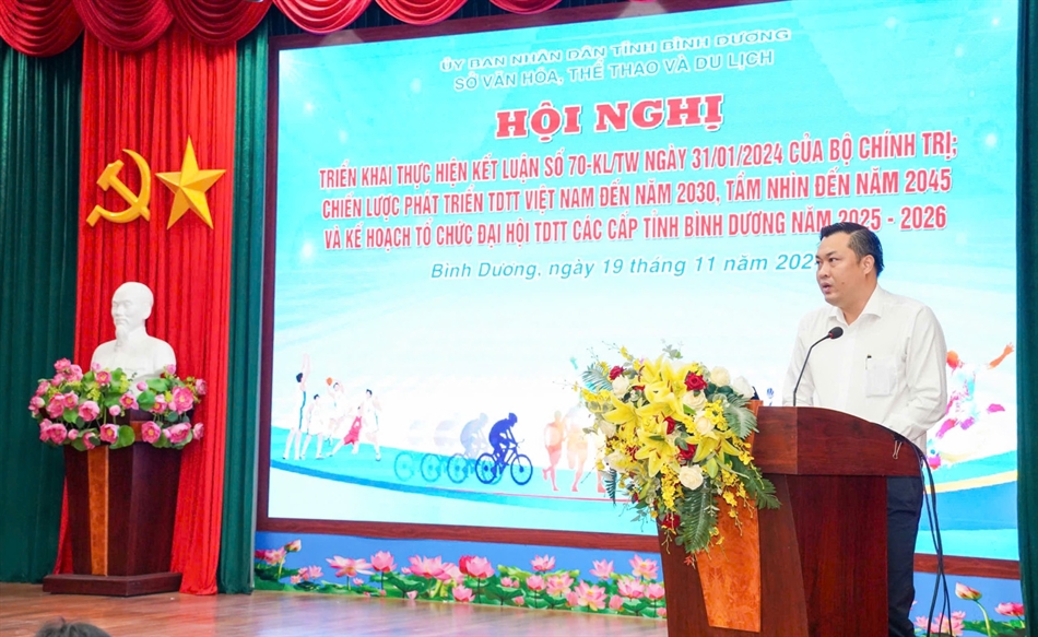 Bình Dương triển khai thực hiện Chiến lược phát triển thể dục, thể thao đến năm 2030, tầm nhìn đến năm 2045 - Ảnh 1.