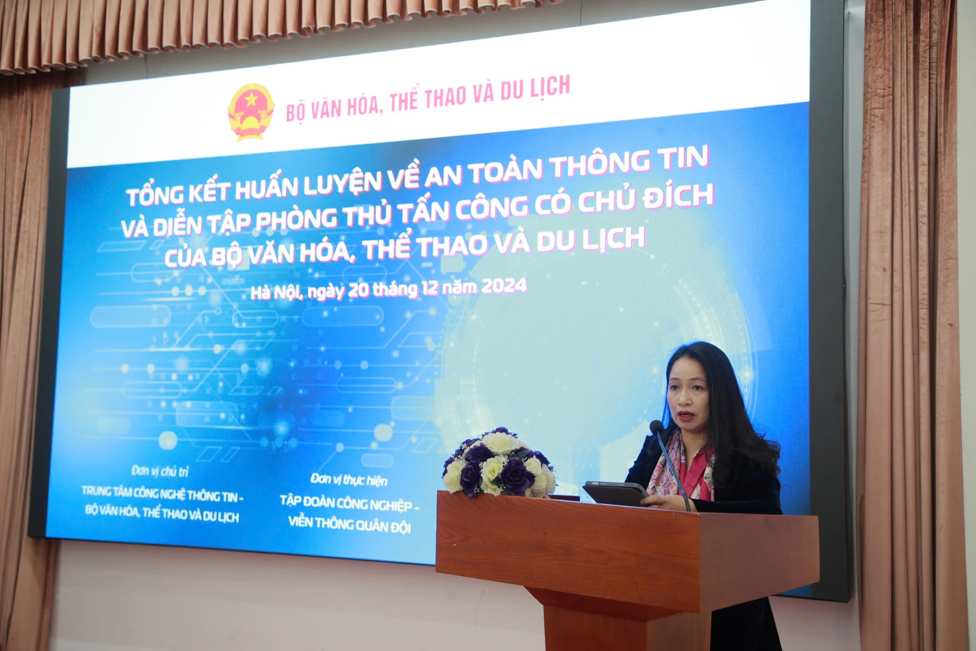 Tổng kết huấn luyện về an toàn thông tin và diễn tập phòng thủ tấn công có chủ đích của Bộ VHTTDL - Ảnh 4.