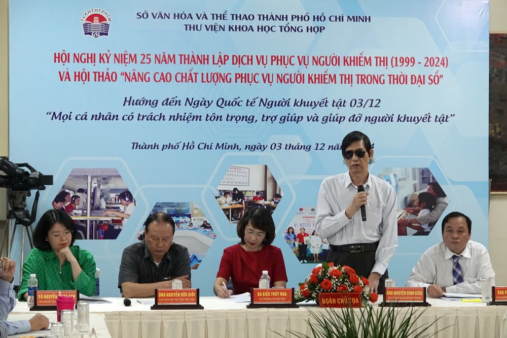 Thư viện Khoa học tổng hợp TP.HCM: Kỷ niệm 25 năm thành lập dịch vụ phục vụ người khiếm thị - Ảnh 2.