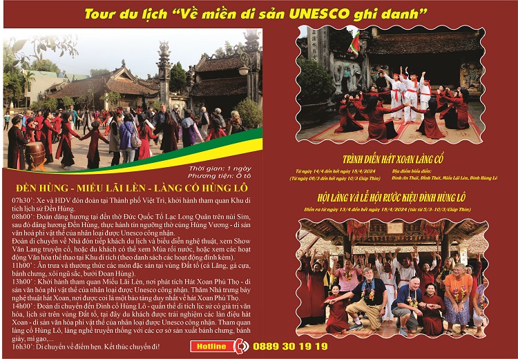 Phú Thọ: Ra mắt tour &quot;Về miền Di sản UNESCO ghi danh&quot; dịp Giỗ Tổ Hùng Vương - Ảnh 1.