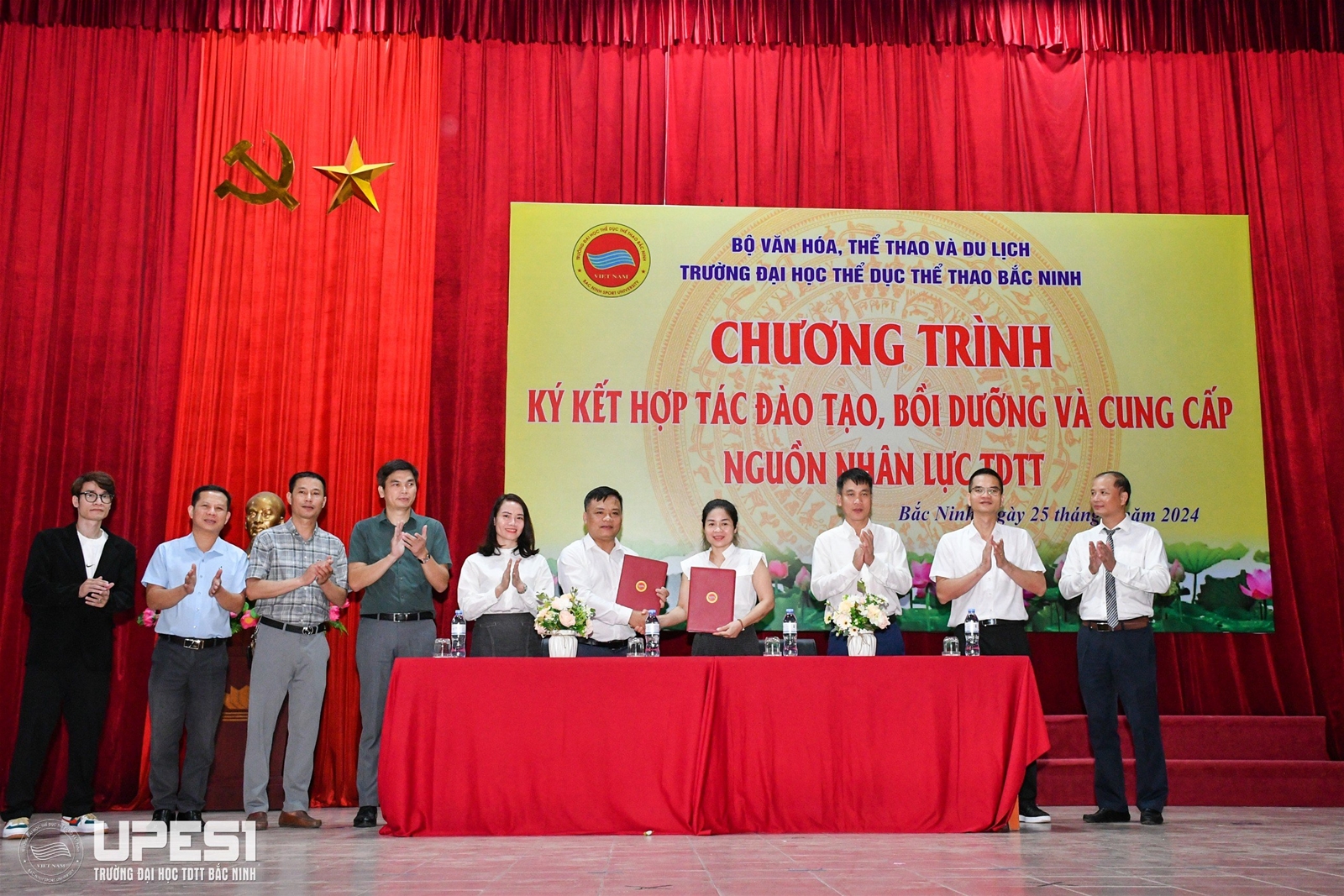Chương trình ký kết hợp tác đào tạo, bồi dưỡng và cung cấp nguồn nhân lực TDTT tại Trường Đại học TDTT Bắc Ninh năm 2024 - Ảnh 6.