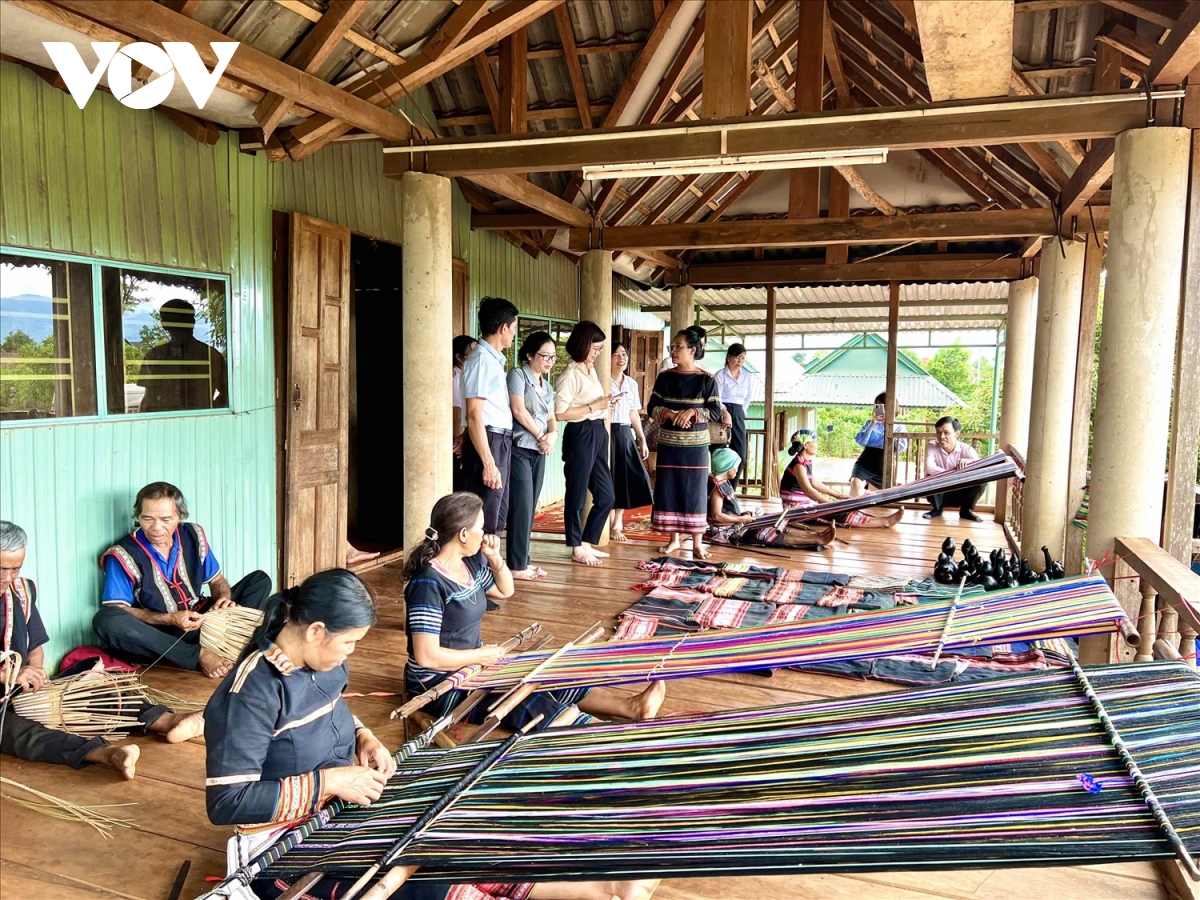 Gia Lai bảo tồn nghề dệt thổ cẩm gắn với du lịch cộng đồng - Ảnh 1.