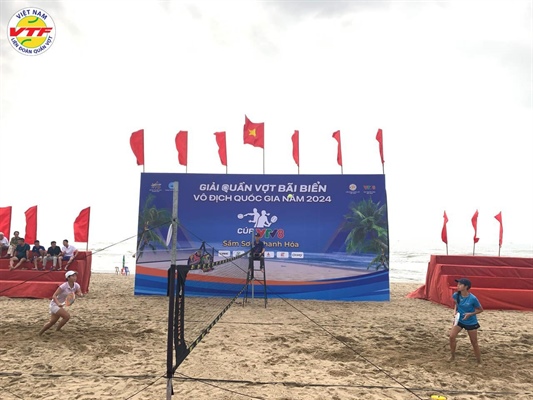 Sôi động giải Quần vợt bãi biển vô địch quốc gia Cup VTV8 - Ảnh 1.