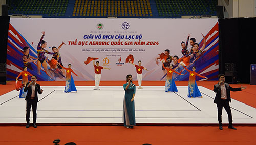 Hà Nội: Khai mạc Giải Vô địch các câu lạc bộ quốc gia môn thể dục Aerobic năm 2024 - Ảnh 4.