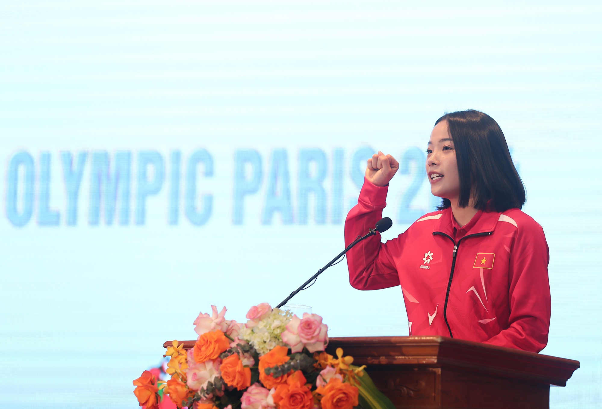 Chùm ảnh: Đoàn Thể thao Việt Nam xuất quân tham dự Olympic Paris 2024 - Ảnh 12.