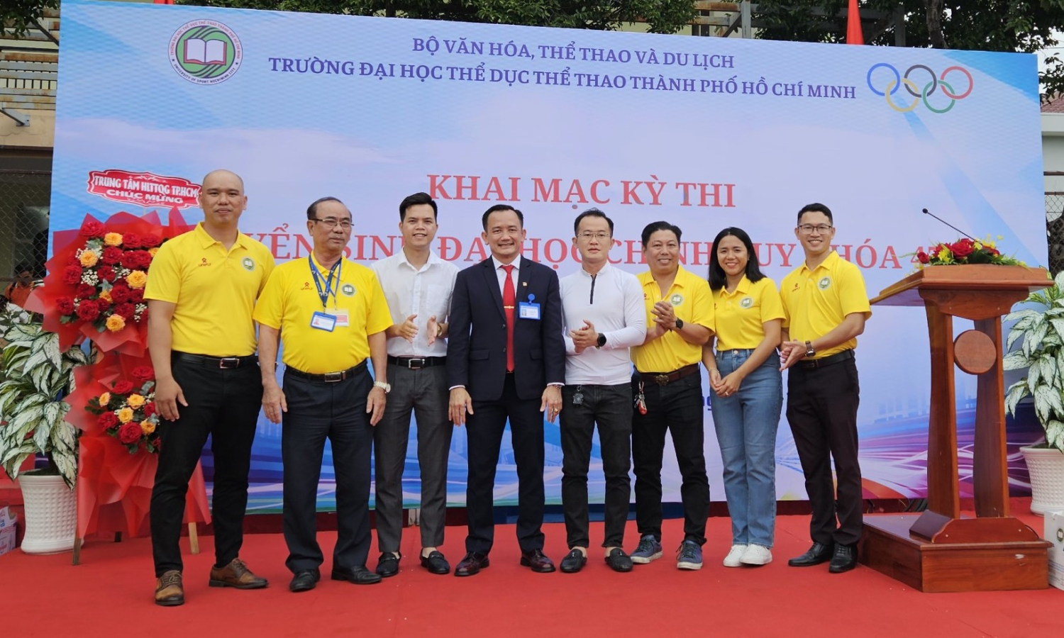 Trường Đại học Thể dục thể thao TPHCM tổ chức khai mạc kỳ thi tuyển sinh Đại học chính quy khóa 47  năm 2024. - Ảnh 4.