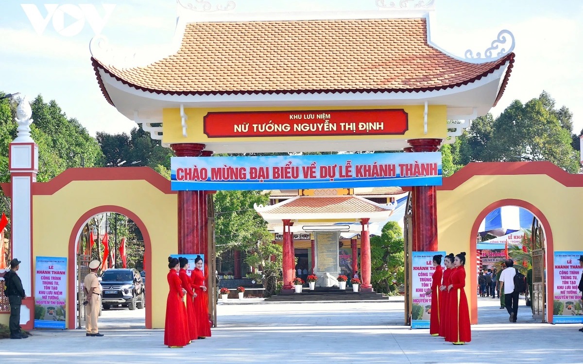 Bến Tre: Khánh thành công trình trùng tu, tôn tạo khu lưu niệm nữ tướng Nguyễn Thị Định