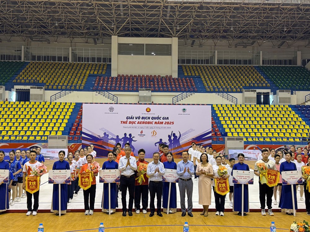 Giải vô địch quốc gia Thể dục Aerobic: Hướng tới SEA Games 33 với kỳ vọng mới - Ảnh 1. Giải vô địch quốc gia Thể dục Aerobic: Hướng tới SEA Games 33 với kỳ vọng mới - Ảnh 1.