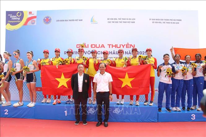 Đội tuyển Việt Nam giành 6 Huy chương Vàng tại Giải Rowing vô địch châu Á 2025 - Ảnh 4. Đội tuyển Việt Nam giành 6 Huy chương Vàng tại Giải Rowing vô địch châu Á 2025 - Ảnh 4.