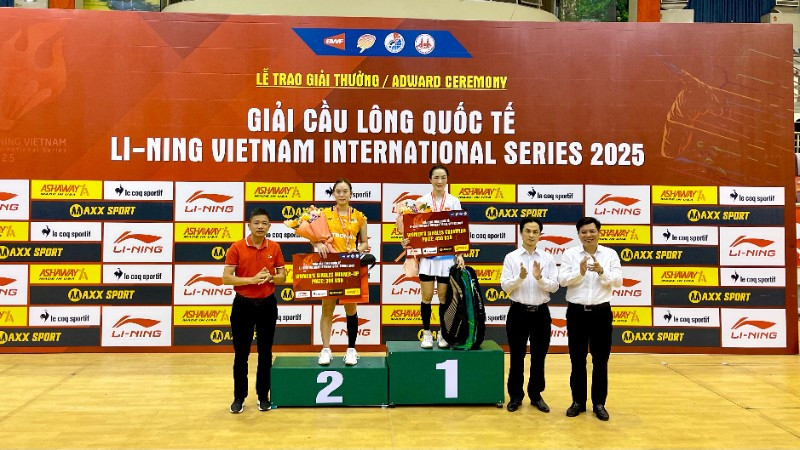 Việt Nam giành một giải nhất tại Giải cầu lông quốc tế Li-ning Vietnam International Series 2025 - Ảnh 1. Việt Nam giành một giải nhất tại Giải cầu lông quốc tế Li-ning Vietnam International Series 2025 - Ảnh 1.