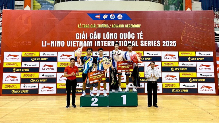 Việt Nam giành một giải nhất tại Giải cầu lông quốc tế Li-ning Vietnam International Series 2025 - Ảnh 5. Việt Nam giành một giải nhất tại Giải cầu lông quốc tế Li-ning Vietnam International Series 2025 - Ảnh 5.
