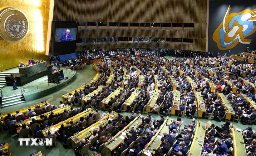 មហាសន្និបាតអង្គការសហប្រជាជាតិ អំពាវនាវឱ្យមាន “បទឈប់បាញ់អូឡាំពិក” - រូបថត ១. Đại Hội đồng Liên hợp quốc kêu gọi thiết lập “ngừng bắn Olympic” - Ảnh 1.