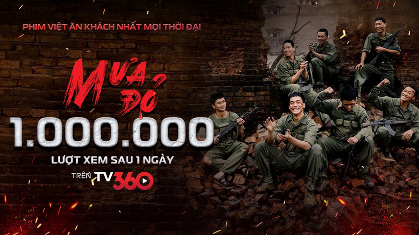 “Mưa đỏ” cán mốc 1 triệu lượt xem sau 24 giờ phát miễn phí trên TV360 - Ảnh 1.