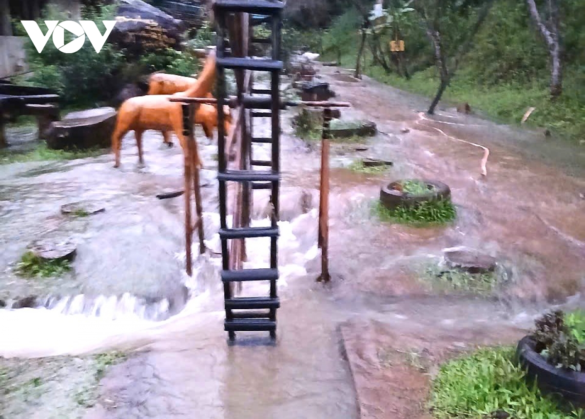 Куангнгай: Туристичний об'єкт водоспаду Па Сі тимчасово призупинено через пошкодження інфраструктури, спричинені повенями - Фото 1. Quảng Ngãi: Tạm dừng hoạt động điểm du lịch Thác Pa Sỹ do mưa lũ gây hư hỏng hạ tầng - Ảnh 1.