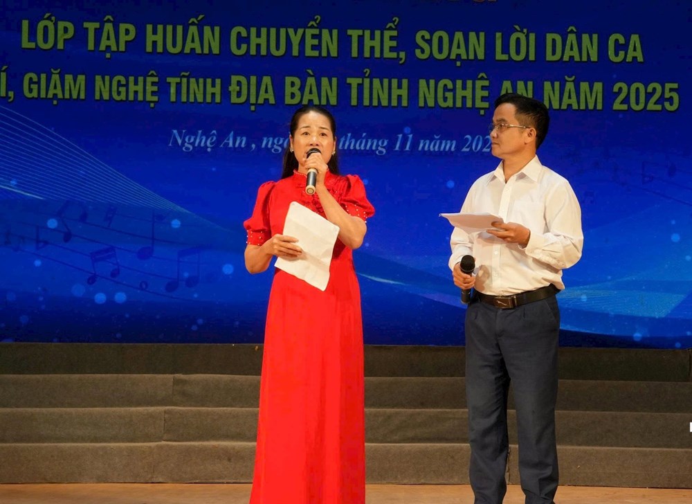 Nghệ An: Thắp lửa sáng tác Ví, giặm từ lớp tập huấn năm 2025 - Ảnh 2.